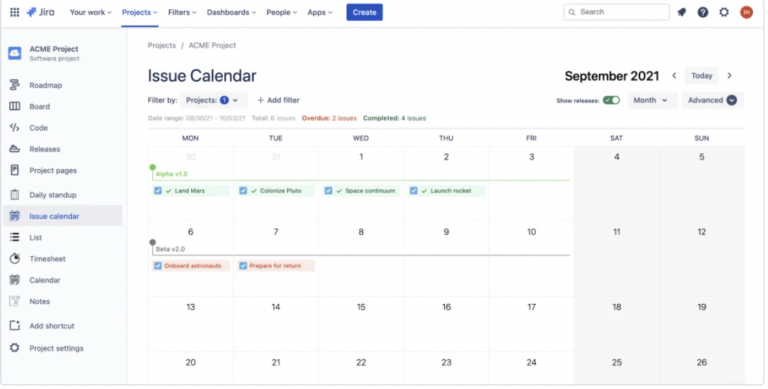 Getting started with “Issue Calendar for Jira” | ALDEVA Digital